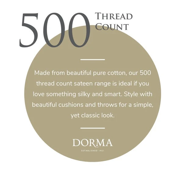 Outlet ❤️ Dorma Dorma 500 Thread Count 100% Cotton Satin Plain Continental Square Pillowcase ✨ 2 Outlet ❤️ Dorma Dorma 500 Thread Count 100% Cotton Satin Plain Continental Square Pillowcase ✨ - Image 2