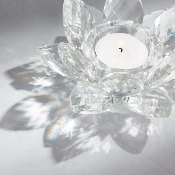 Hot Sale 🧨 Dorma Dorma Glass Lotus Tealight Holder ✔️ 2 Hot Sale 🧨 Dorma Dorma Glass Lotus Tealight Holder ✔️ - Image 2