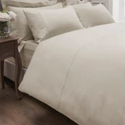 Deals ⌛ Dorma Dorma 300 Thread Count 100% Cotton Sateen Plain Cream Duvet Cover ✨ -Dunelm Online Shop 1000141127 alt01