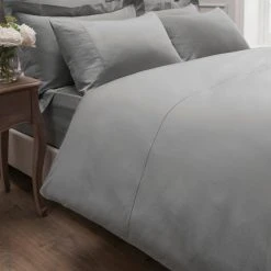 Cheap 🤩 Dorma Dorma 300 Thread Count 100% Cotton Sateen Plain Silver Duvet Cover 🔔 6 Cheap 🤩 Dorma Dorma 300 Thread Count 100% Cotton Sateen Plain Silver Duvet Cover 🔔 -Dunelm Online Shop 1000141132 alt01