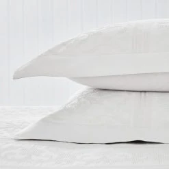 Best Pirce 🥰 Dorma Purity Dorma Purity Paloma 100% Cotton White Jacquard Duvet Cover ✨ -Dunelm Online Shop 1000167044 alt03