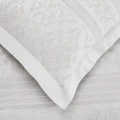 Best Pirce 🥰 Dorma Purity Dorma Purity Paloma 100% Cotton White Jacquard Duvet Cover ✨ -Dunelm Online Shop 1000167044 alt04