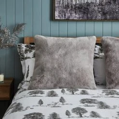 Buy 😉 Dorma Purity Dorma Purity Faux Fur Grey Continental Pillowcase 🛒 -Dunelm Online Shop 1000167076 alt01