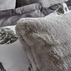 Buy 😉 Dorma Purity Dorma Purity Faux Fur Grey Continental Pillowcase 🛒 -Dunelm Online Shop 1000167076 alt02
