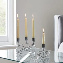 Top 10 ❤️ Dorma Dorma Circle Silver Candelabra ❤️ 6 Top 10 ❤️ Dorma Dorma Circle Silver Candelabra ❤️ -Dunelm Online Shop 1000167632 alt02