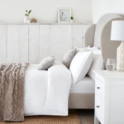 Discount ⌛ Dorma Purity Dorma Purity Nimes 300 Thread Count Cotton Sateen Duvet Cover and Pillowcase Set ⌛ -Dunelm Online Shop 1000181191 alt05