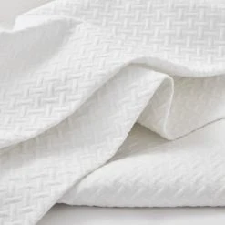 Outlet ⌛ Dorma Purity Dorma Purity Cardinham 100% Cotton White Throw 🔔 -Dunelm Online Shop 1000182027 alt03