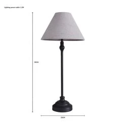 Buy π Dorma Dorma Bedford Table Lamp Black π 11 Buy π Dorma Dorma Bedford Table Lamp Black π -Dunelm Online Shop 1000182848 alt07