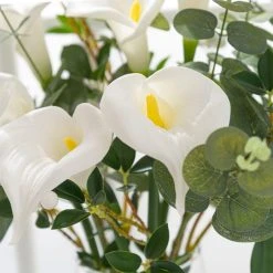 Hot Sale ⌛ Dorma Purity Dorma Purity Eucalyptus and Calla in Glass Vase ⭐ 6 Hot Sale ⌛ Dorma Purity Dorma Purity Eucalyptus and Calla in Glass Vase ⭐ -Dunelm Online Shop 1000183213 alt02
