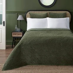 Best Pirce ⭐ Dorma Dorma Genevieve Green Continental Square Pillowcase 🎉 -Dunelm Online Shop 1000187100 alt02