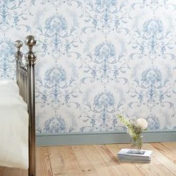 New ✔️ Dorma Dorma Toile Blue Wallpaper ⭐