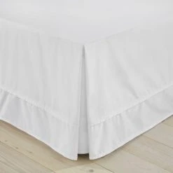 Cheap 😍 Dorma Dorma 500 Thread Count 100% Cotton Satin Plain White Valance 🔔