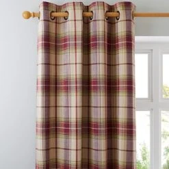 Best Pirce 🌟 Dorma Dorma Bloomsbury Check Plum Eyelet Curtains 👍