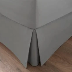 Deals 🔔 Dorma Dorma 300 Thread Count 100% Cotton Sateen Plain Silver Pleated Valance 🤩