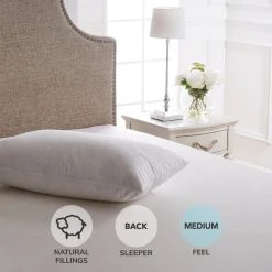 Wholesale ⌛ Dorma Dorma Luxurious White Goose Down Medium-Support Pillow 🧨