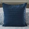 Outlet ✨ Dorma Dorma Remington Cotton Velvet Blue Continental Square Pillowcase 🎁