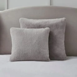 Buy 😉 Dorma Purity Dorma Purity Faux Fur Grey Continental Pillowcase 🛒 -Dunelm Online Shop 30690572 alt02