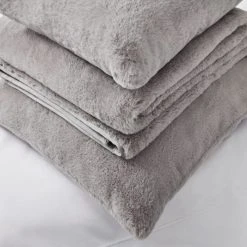 Buy 😉 Dorma Purity Dorma Purity Faux Fur Grey Continental Pillowcase 🛒 -Dunelm Online Shop 30690572 alt03