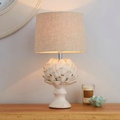 Coupon ⭐ Dorma Dorma Brimstage Cream Artichoke and Linen Shade Table Lamp 🌟