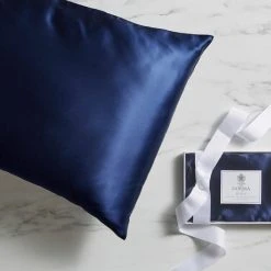Discount 🎉 Dorma Dorma Navy Silk Pillowcase 👍