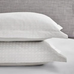 Best Pirce 🥰 Dorma Purity Dorma Purity Marlia White Cotton Jacquard Oxford Pillowcase Pair ⭐