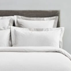 New 👏 Dorma Purity Dorma Purity Marlia White Cotton Jacquard Continental Pillowcase 🧨
