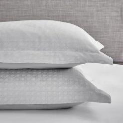 Promo 😀 Dorma Purity Dorma Purity Marlia Silver Cotton Jacquard Oxford Pillowcase Pair 😍