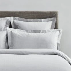 Deals 🥰 Dorma Purity Dorma Purity Marlia Silver Cotton Jacquard Continental Pillowcase ⌛