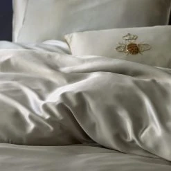 Buy ✨ Dorma Dorma Silver 100% Silk Duvet Cover ✨ -Dunelm Online Shop 30711624 alt02