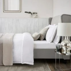 Top 10 💯 Dorma Purity Dorma Purity Staunton Waffle Stripe White 100% Cotton Duvet Cover and Pillowcase Set 😍 -Dunelm Online Shop 30727598 alt02