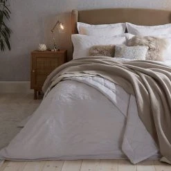 Flash Sale 🤩 Dorma Purity Dorma Purity Kempley Jacquard White Duvet Cover and Pillowcase Set 😉