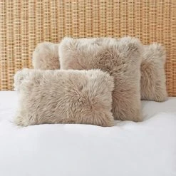 Best deal ✔️ Dorma Dorma Natural Sheepskin Boudoir Cushion 👍 -Dunelm Online Shop 30728463 alt03