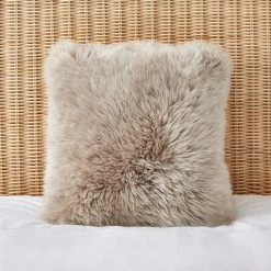 Deals ❤️ Dorma Dorma Natural Sheepskin Square Cushion ❤️