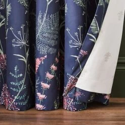 Outlet ❤️ Dorma Dorma Winter Garden Navy Blackout Eyelet Curtains 💯 -Dunelm Online Shop 30729454 alt06