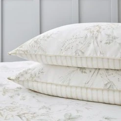 Cheapest ⭐ Dorma Dorma Coleton Natural 100% Cotton Oxford Pillowcase Pair 🔔