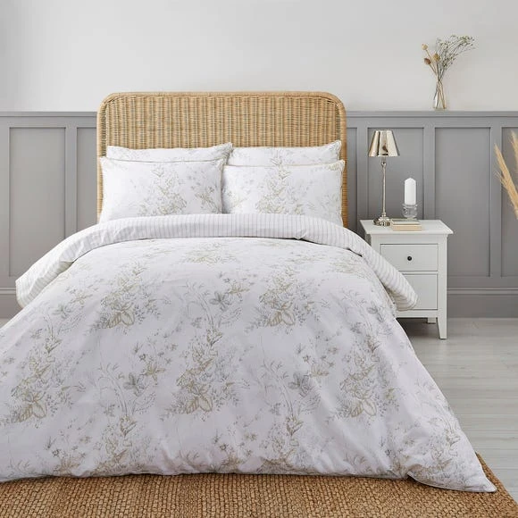 Promo 🛒 Dorma Dorma Coleton Natural Floral 100% Cotton Reversible Duvet Cover and Pillowcase Set 😍 1 Promo 🛒 Dorma Dorma Coleton Natural Floral 100% Cotton Reversible Duvet Cover and Pillowcase Set 😍