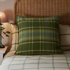 Top 10 🌟 Dorma Dorma Angus Check Green 100% Brushed Cotton Continental Pillowcase Pair ✔️