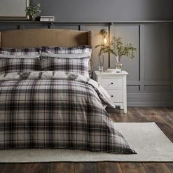 Coupon ✨ Dorma Dorma Brodie 100% Brushed Cotton Duvet and Pillowcase Set 🔥 -Dunelm Online Shop 30737873 alt02