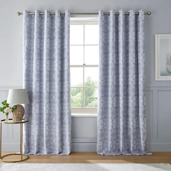 Best deal 🥰 Dorma Dorma Regency Blue Eyelet Curtains 💯 2 Best deal 🥰 Dorma Dorma Regency Blue Eyelet Curtains 💯 - Image 2