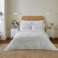 Best Sale ⌛ Dorma Dorma Daylesford Green 100% Cotton Duvet Cover and Pillowcase Set 👏