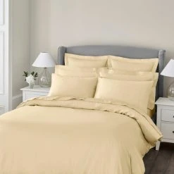 Best Pirce ๐ Dorma Dorma 300 Thread Count 100% Cotton Sateen Plain Buttermilk Duvet Cover ๐