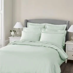 Brand new ⭐ Dorma Dorma 300 Thread Count 100% Cotton Sateen Plain Green Duvet Cover 👍