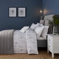 Budget 🤩 Dorma Purity Dorma Purity Botanical 100% Cotton Duvet Cover and Pillowcase Set 😀 -Dunelm Online Shop 30748776 alt04