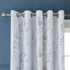 Cheap ⭐ Dorma Dorma Purity Botanical 100% Cotton Grey Eyelet Curtains 🎁