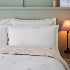 Coupon 🤩 Dorma Dorma Bee Embroidery 100% Cotton Duvet Cover and Pillowcase Set ⌛ -Dunelm Online Shop 30755635 alt04