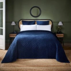 Cheapest 🌟 Dorma Dorma Purity Navy Genevieve Bedspread ⭐