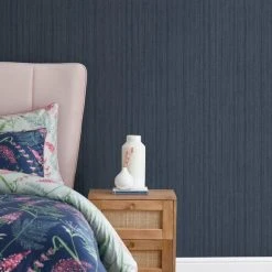 Promo 😀 Dorma Dorma Plain Indigo Ink Wallpaper 👏 -Dunelm Online Shop 30770439 alt03