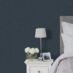 Promo 😀 Dorma Dorma Plain Indigo Ink Wallpaper 👏 -Dunelm Online Shop 30770439 alt05