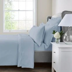 Best Pirce ✨ Dorma Dorma 300 Thread Count 100% Cotton Sateen Norfolk Blue Duvet Cover 🔥 -Dunelm Online Shop 30770622 alt02