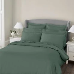 Cheapest 👍 Dorma Dorma 300 Thread Count 100% Cotton Sateen Mallard Green Duvet Cover 🔔